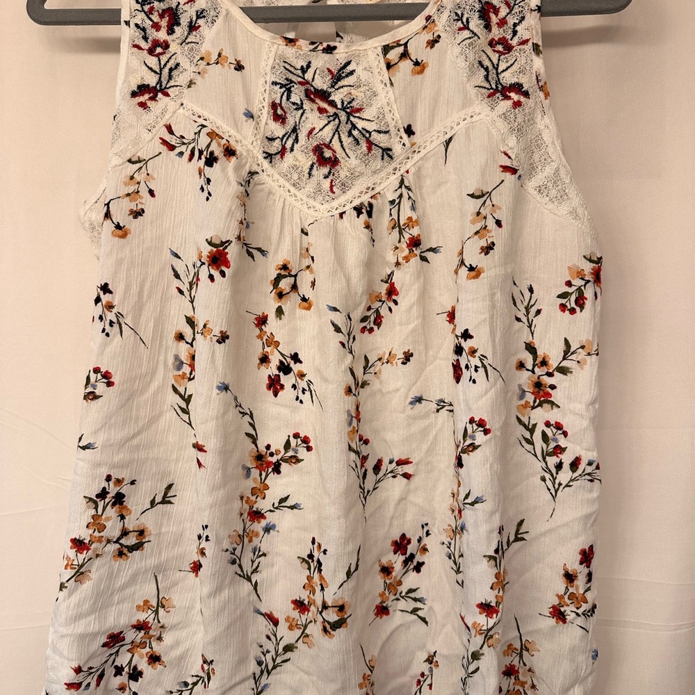 Floral Embroidered Sleeveless Top